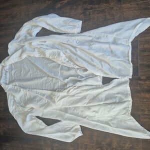 BRYN WALKER kai Waterfall Drawstring Open Jacket XL Lagenlook Tencel Cardigan